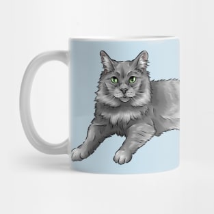 Cute Nebelung Cat | Long Haired Russian Blue Mug